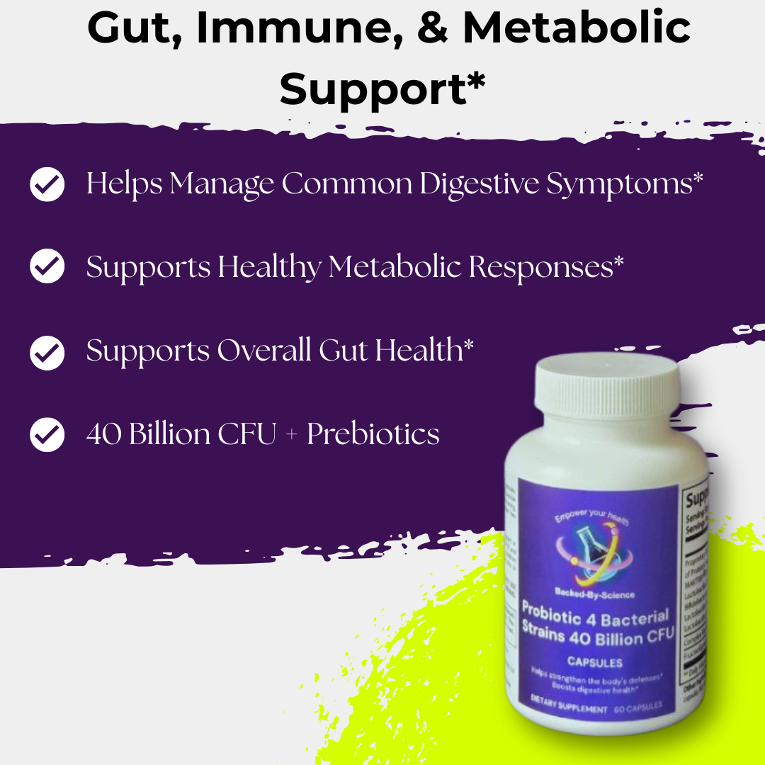 Probiotic 4 Bacterial Strains 40 Billion CFU